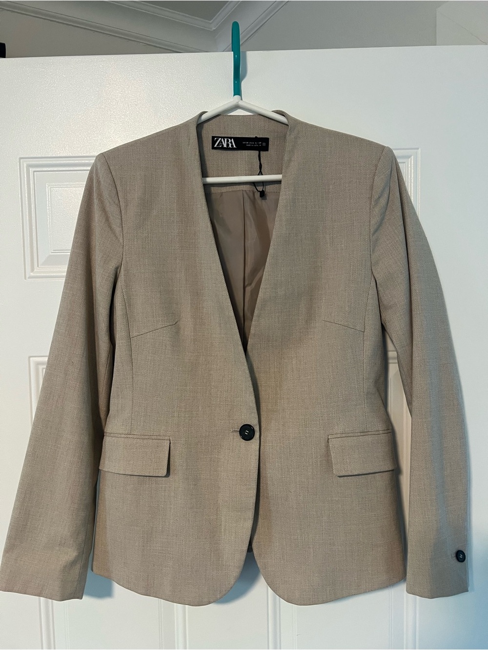Zara Beige Tailored Blazer